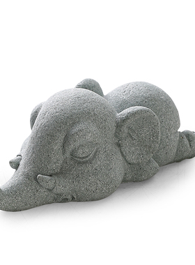 创意精品青砂石茶玩可养萌宠大象茶宠摆件家居客厅桌面博古架饰品