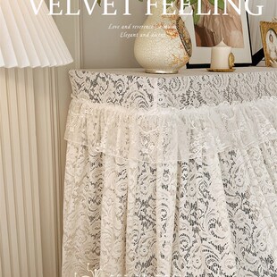 法式钢琴布盖布白色蕾丝电子钢琴罩全罩美式美田园凳罩半罩防尘罩