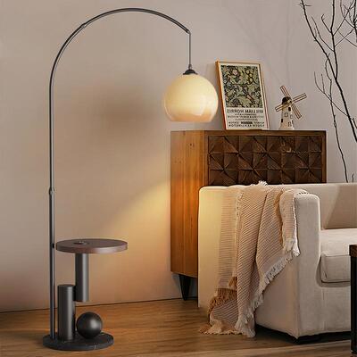 中古7957风落地灯置物一多功能体客沙厅旁卧室床头灯酒发店装饰氛