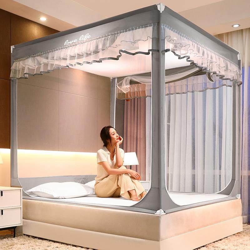 蚊帐家室三开用门8全底2025新款儿童防摔加厚带支架1米床卧纹帐1,床上用品,蚊帐,淘宝优惠券,粉丝福利购,淘宝优惠卷