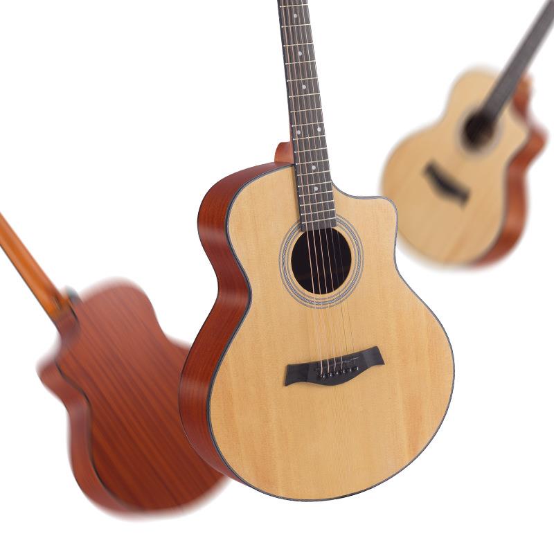 板他41寸云杉吉哑单板4118光面民谣木吉他单乐器厂单家现货