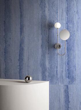 奢蓝色罗马洞石轻600x客1200瓷砖酒吧墅别厅咖啡餐42856厅墙砖地