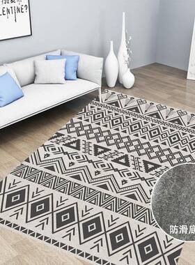 亚逊美跨境脑电马椅地毯OUS地垫防滑不翘边客厅地毯式复古沙发茶