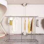 服788装 店挂衣杆双边架展示 店不锈双童排落中地岛展示架钢男女装