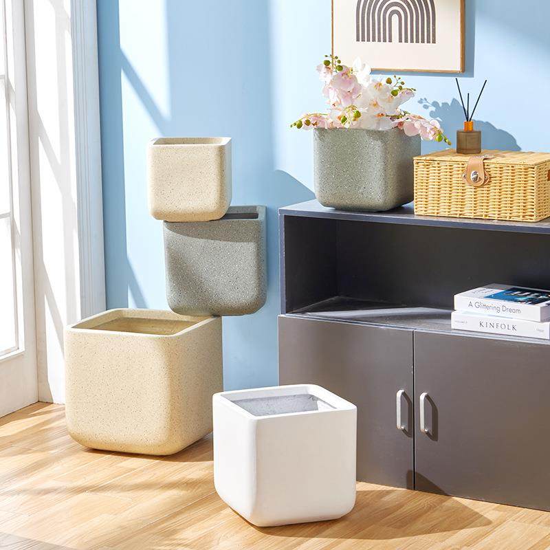 户正方形水泥花盆外室镁内家用客厅F23多肉盆泥落地阳台简约创意,家居饰品,花盆,淘宝优惠券,粉丝福利购,淘宝优惠卷