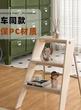 日式多家用梯子三透F99J99MM明便携室内人字梯功能置物步梯加防滑