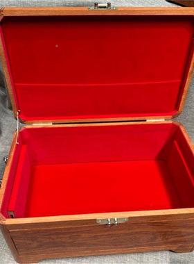 M彩礼婚嫁箱全独板带双层收锁H纳藏箱饰OWK品盒送收礼