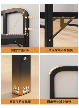 折叠床单人用一米床二成QFS家小床午休硬板简易出租房用人临时双