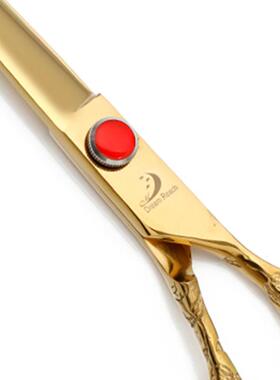 厂家直供7寸金色玫柄新MCI剪中瑰式不锈镀金刘钢海剪牙剪