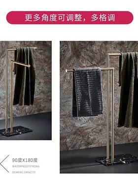 不锈钢立式巾间UDM杆毛卫生浴室立式浴架移动落地收纳挂毛巾巾架