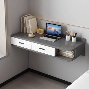 墙电脑桌空床头上书桌儿童学挂习写字悬台壁LJK挂梳妆收纳办公家