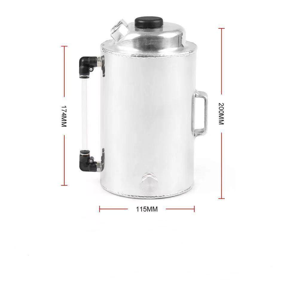 柱工厂车改装通用2L机油壶圆型两用机汽油透气器通用壶过滤空滤油