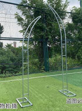 新款婚庆道具牛角拱羊角拱QGH铁艺拱门绢花门架子弧形外婚礼户花