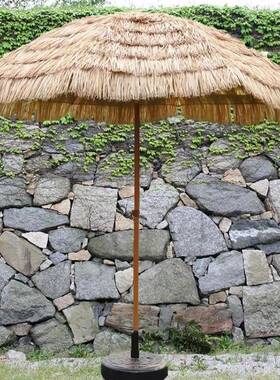 户外伞稻草伞茅草户外AAV太伞遮阳伞阳阳台防花摆设园直杆拍摄道