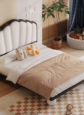 TYD8CAC9皮床代简约1单.35米男孩贝壳儿现童床小尺寸1米2人网红女