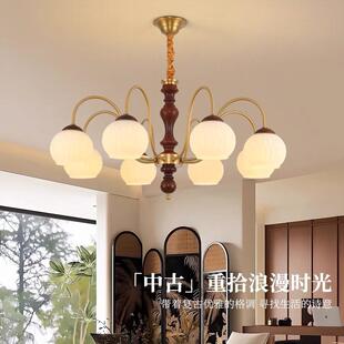 法中古风厅吊灯291美式复古创个性客全铜餐意厅卧室楼式梯间主卧