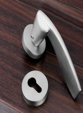 哥爵士美门式黑色门锁室ZYS内卧房音门锁室卫生间木把手家用静锁