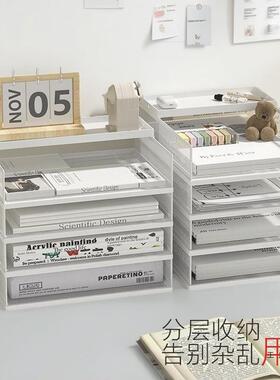 A金3AWVZ4桌面文件架属文框办收纳架公铁质件多层文件夹架收纳盒