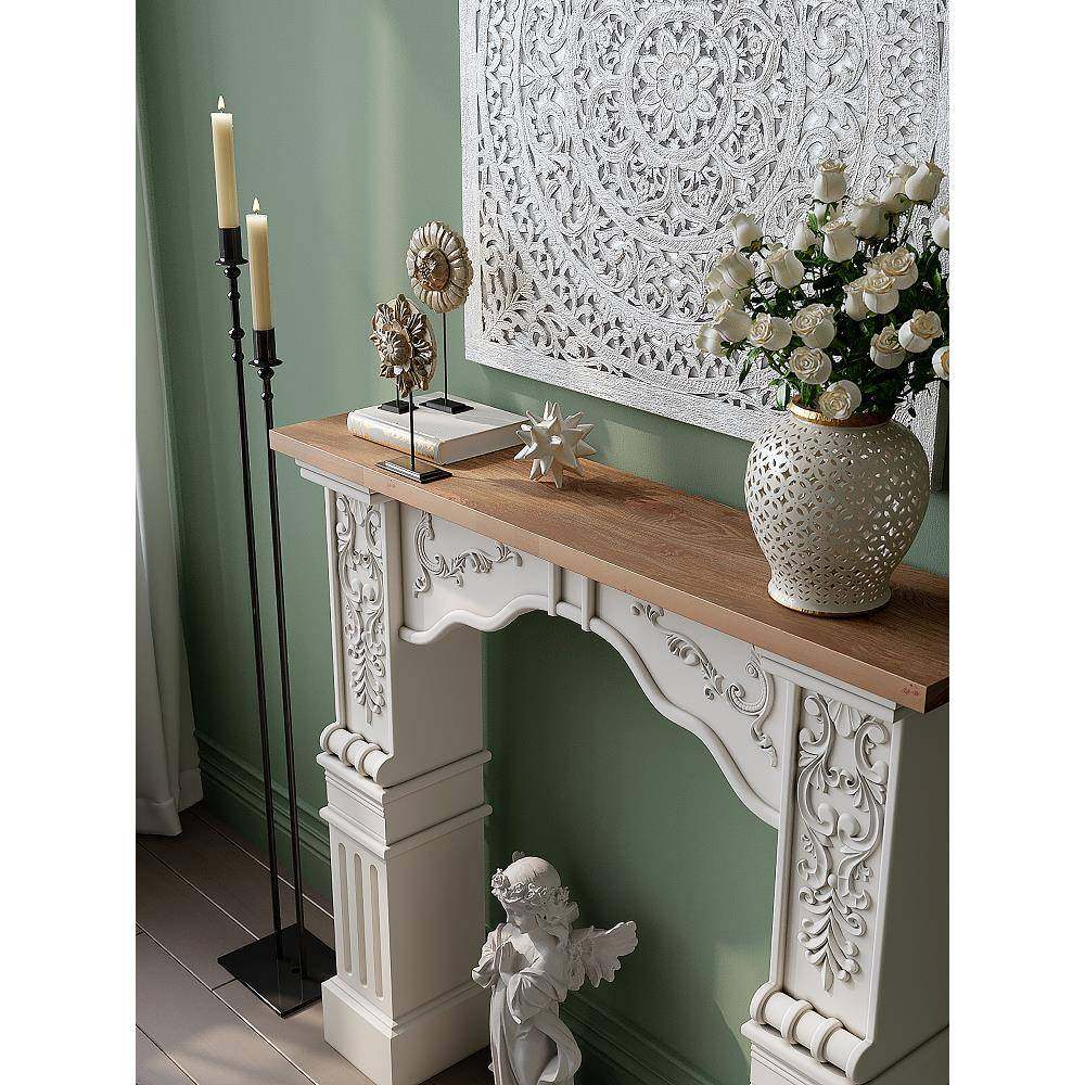 欧式实木壁炉柜装厅饰浮雕复古做JYU旧拱形式法假壁炉装饰客小壁