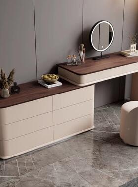 全实台木柜梳妆卧室简约现代床尾收纳化妆桌六斗妆台一体LAB20烤2