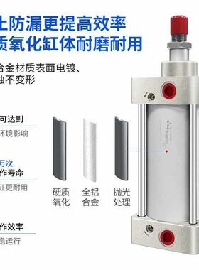 2SC标准气缸大推GWI力可行程小型气动32X40X50X563X80调X100X12X0