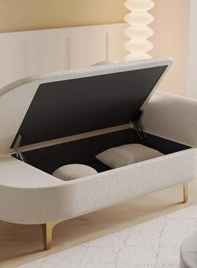 ?小户升贵级可储物妃型沙欧EQX式躺椅卧室迷你服发装店休息区单人