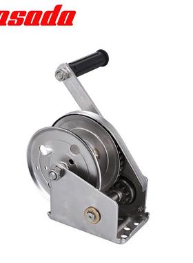 MASDA双向自锁手3摇绞盘1A200磅260带0磅FKZ刹车04不锈钢手动绞盘