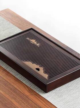 竹制小茶盘家型用客厅几储水中式茶海沥水茶盘功夫茶具茶JZ-SWS干