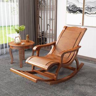 中式 实木摇椅台懒椅人DPV休闲摇摇椅逍遥椅成人睡椅躺椅午阳老人