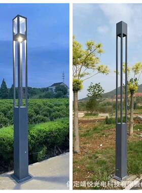 户外坪景观灯柱不70388锈钢小区灯别路墅园方形庭院灯公园高杆花