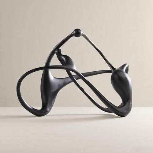 现代简约几何抽象艺术品摆件样板房民宿客厅家居玄关桌面书架装饰