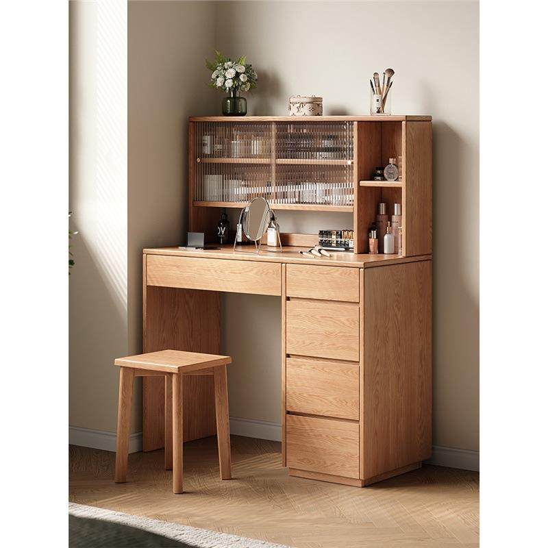 北欧实木梳妆台小户型置物架书桌一体简约现代卧室原木风化妆台,节庆用品/礼品,新娘配件,淘宝优惠券,粉丝福利购,淘宝优惠卷