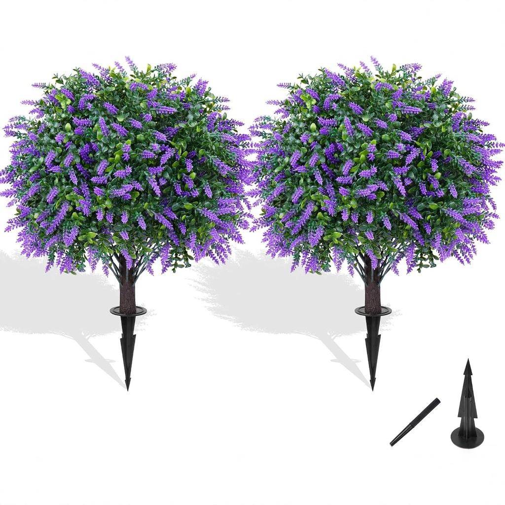 爆款仿真绿植地插小柏树仿真柏树盆景黄杨木薰衣草假花假树