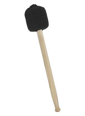 大军鼓锤黑色羊毛绒头低音槌木质大鼓槌定音槌大鼓槌打击乐器配件