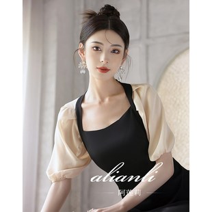 晚礼服女宴会气质轻奢小众高端法式高级感主持人黑色晚宴平时可穿