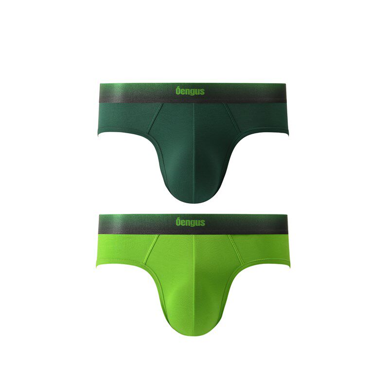 Oengus暗戈性感瘾诱绿色 男三角内裤 男三角裤 男士内裤 竹纤维