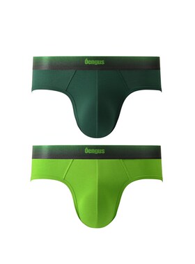 Oengus暗戈性感瘾诱绿色 男三角内裤 男三角裤 男士内裤 竹纤维