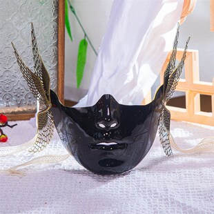 新机械美古风翅膀美人可爱美人面具万物下半脸仙女面饰汉服装扮