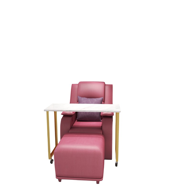 单层美甲桌子轻奢配套美甲沙发桌简约大理石美甲台可移动美甲桌