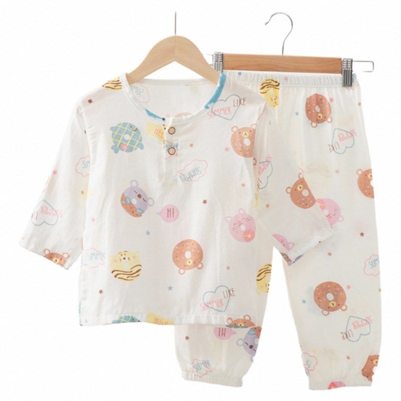 儿童双层纱布睡衣女孩长袖空调服套装男夏季中大童纯棉a类家居服,童装/婴儿装/亲子装,家居服套装,淘宝优惠券,粉丝福利购,淘宝优惠卷