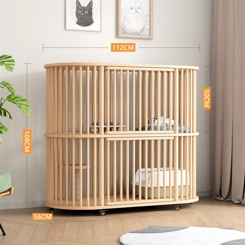 实木猫笼双层猫房子大型猫屋带滑轮可移动猫房繁育猫窝单层猫别墅,宠物/宠物食品及用品,猫笼子/猫别墅,淘宝优惠券,粉丝福利购,淘宝优惠卷