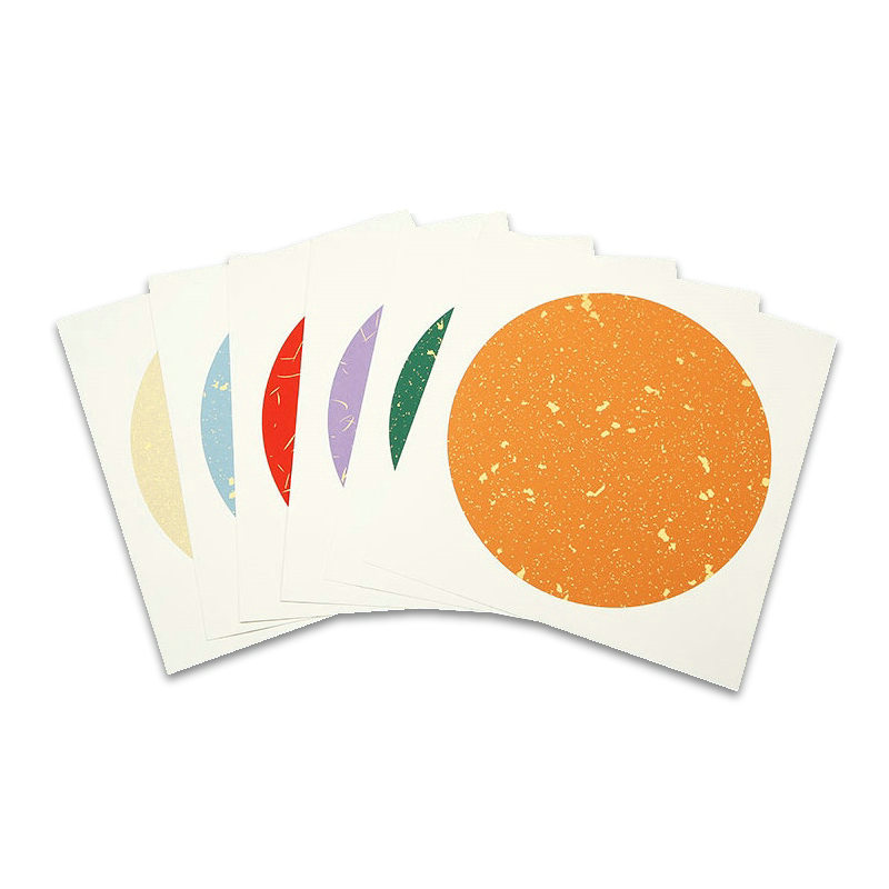 志道堂蜡染卡纸硬卡镜面宣纸仿古鎏金金丝加厚圆形空白画芯国画书