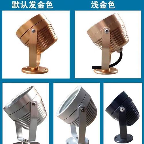 LED3W水下5w6W户外防水水池投射灯12V潜水鱼池鱼缸喷泉灯水底灯