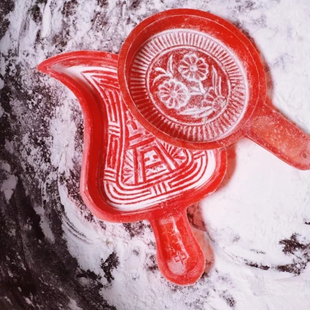 潮汕粿印塑料模具做红桃粿圆印传统小吃工具过节月糕月饼用送红粉