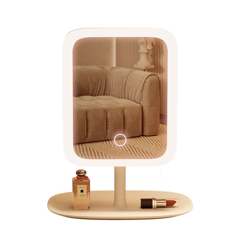 led智能化妆镜带灯女生卧室梳妆台梳妆镜学生宿舍桌面补光小镜子