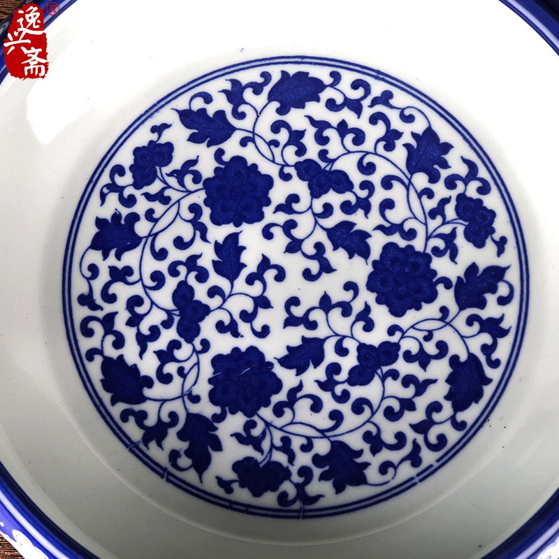 逸兴斋毛笔笔洗缸洗墨景德镇陶瓷洗砚池洗笔碗仿古水彩书法国画小