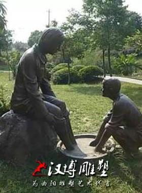 玻璃钢古代人物雕塑游子吟慈母手中线孝道主题小品小区校园景观