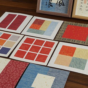 15x15cm高清艺术微喷半生熟加厚空白宣纸文创卡纸方6寸配画框摆台