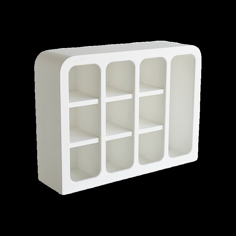 方寸时光北欧简约杯架格子架两用水杯收纳架黑白桌面壁挂置物架