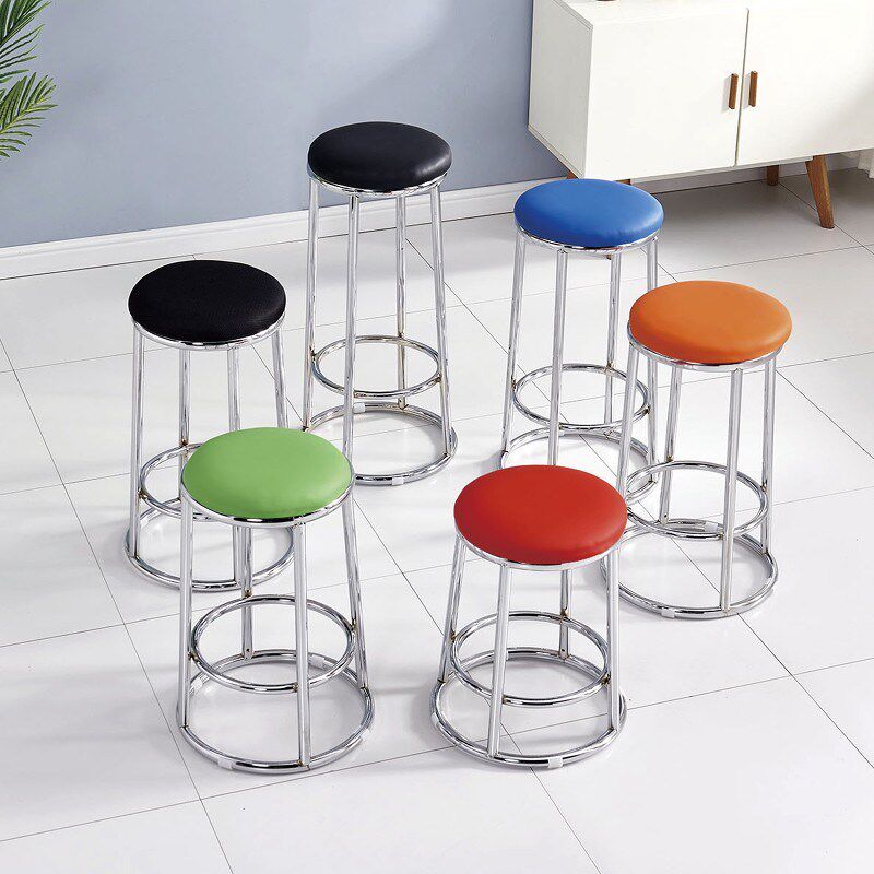 吧凳高脚三环凳吧台椅不锈钢凳手机柜台凳家用圆凳高凳子游戏厅凳